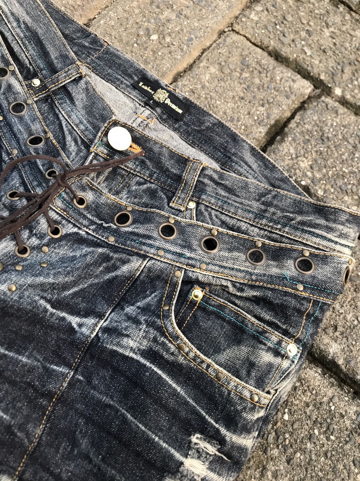 Japanese Brand Japanese brand Lowbox double waist denim Size US 33 - 5 Thumbnail