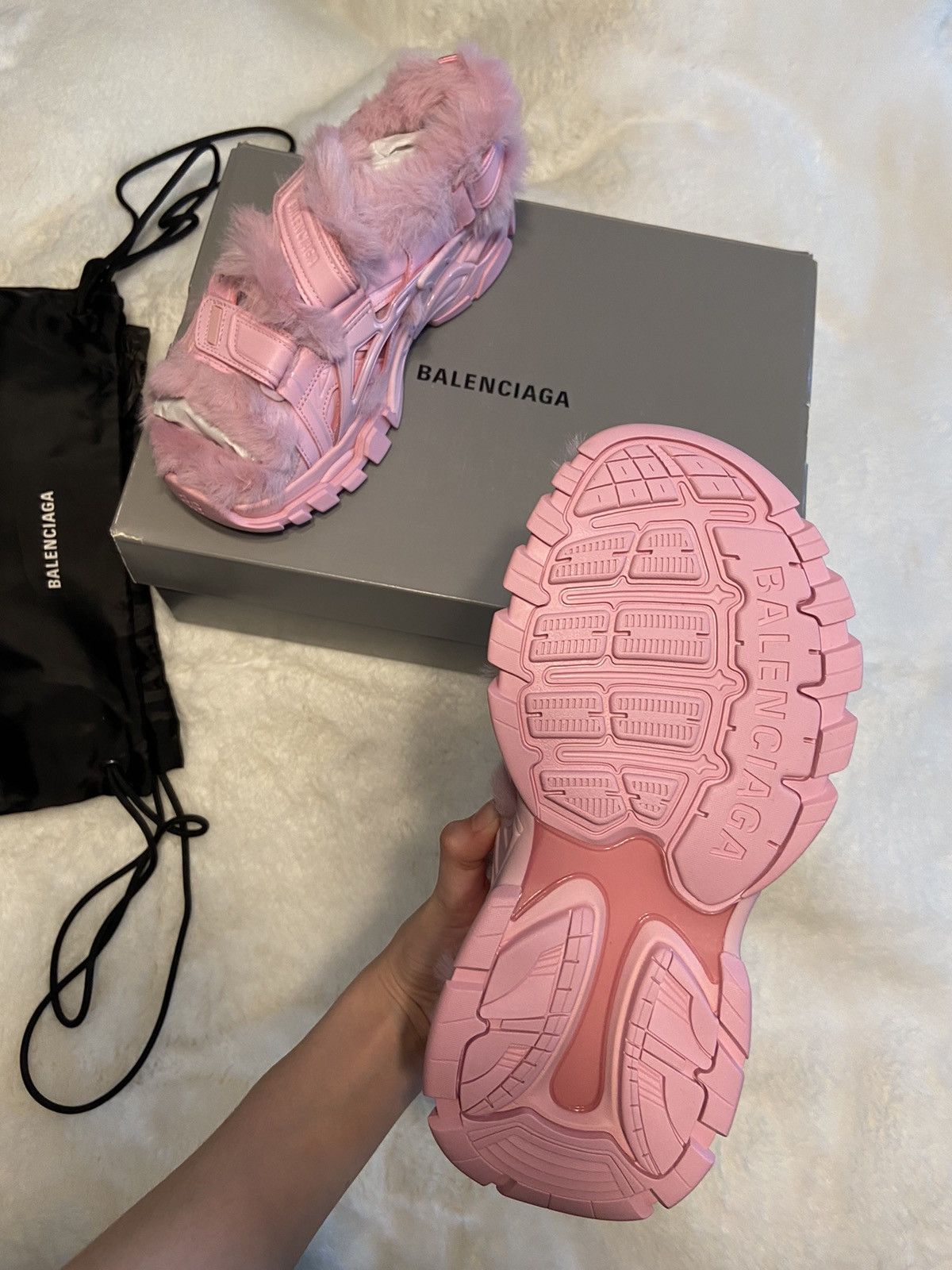 Balenciaga Balenciaga Track 2 Fur Sandals Size US 8 / IT 38 - 5 Thumbnail