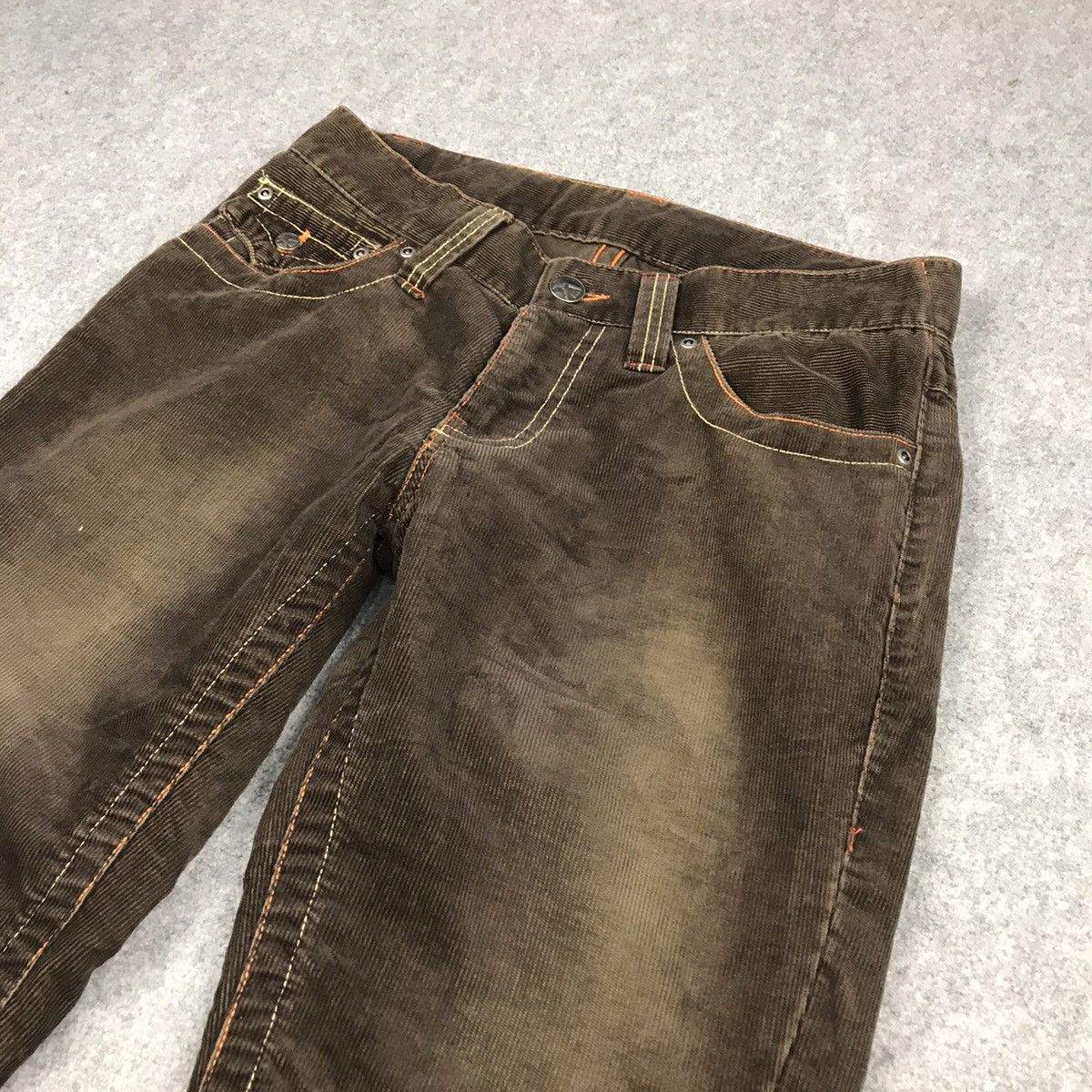 Japanese Brand FLARED CORDUROY🔥JUN MEN BROWN BOOTCUT PANTS Size US 30 / EU 46 - 6 Thumbnail