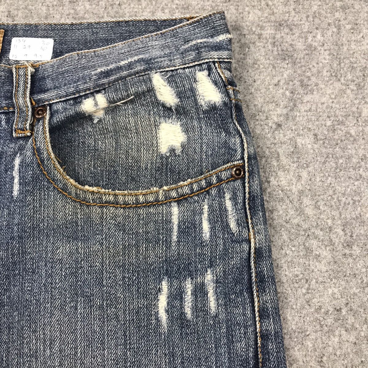 Other FLARE JENAS😈NYLAUS JEANS RIPPED DISTRESSED BOOTCUT PANTS Size US 30 / EU 46 - 10 Thumbnail