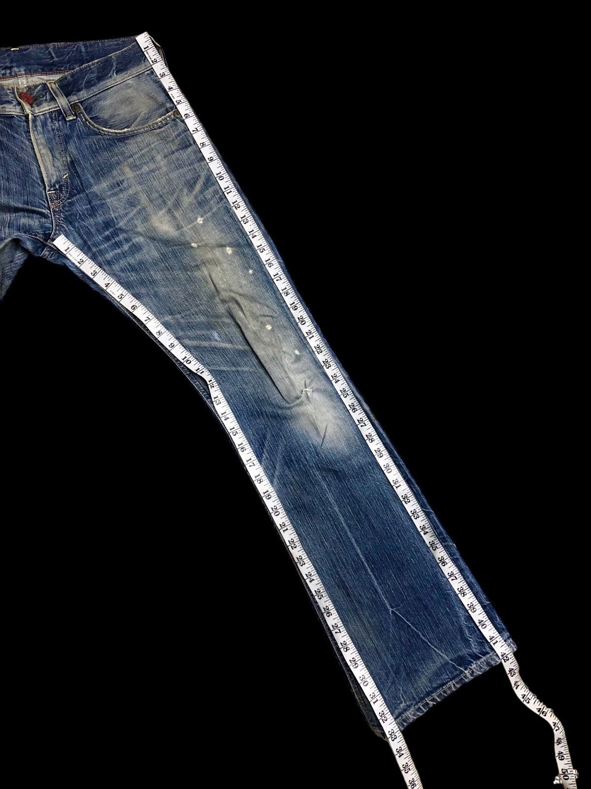 Edwin FLARED⚡️⚡️EDWIN BLUE TRIP DISTRESSED DENIM Size US 32 / EU 48 - 12 Thumbnail