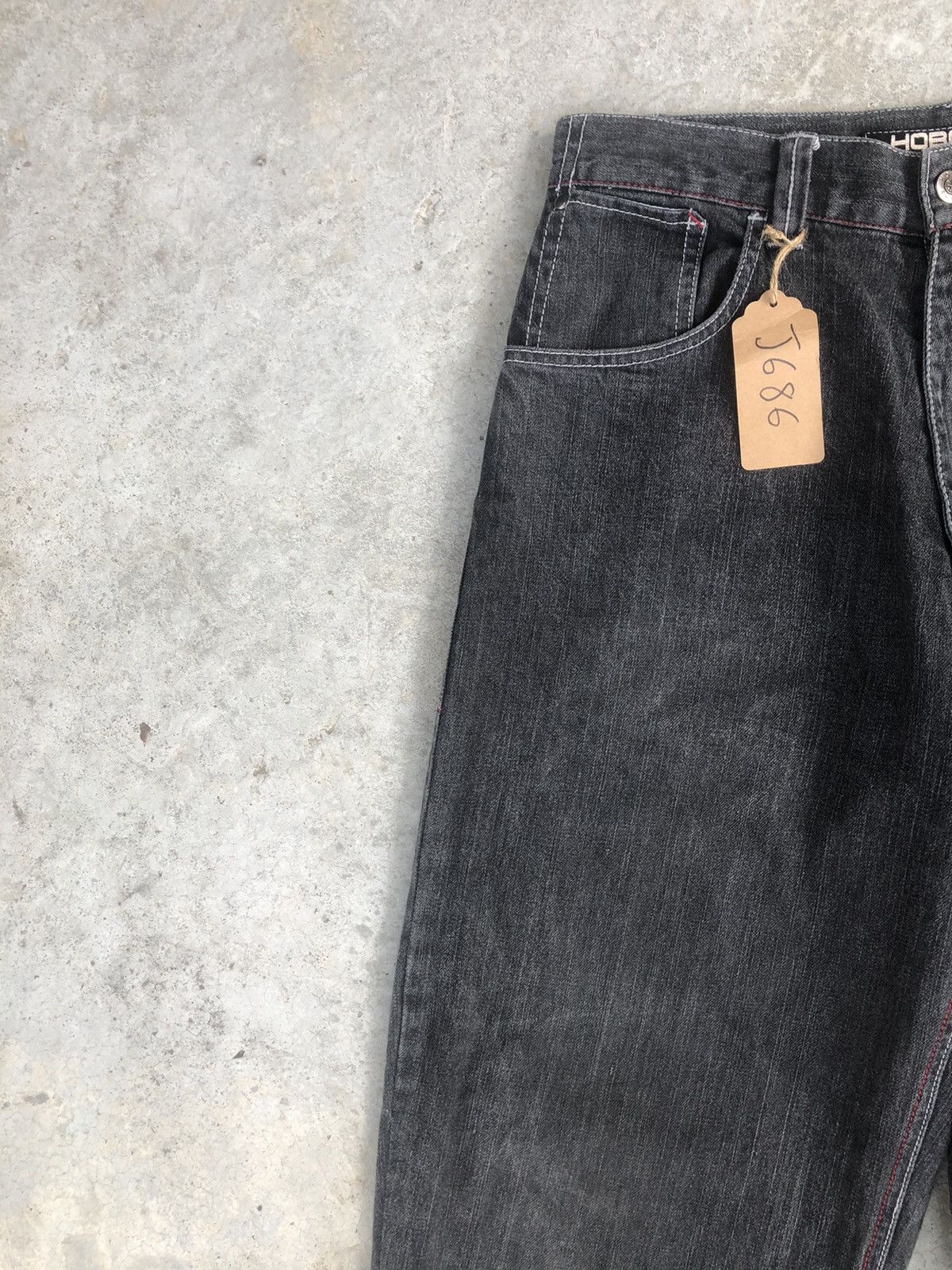 Hobo Japanese Hobo Embroidered Jeans Baggy Jean Hip Hop Size US 33 - 4 Thumbnail