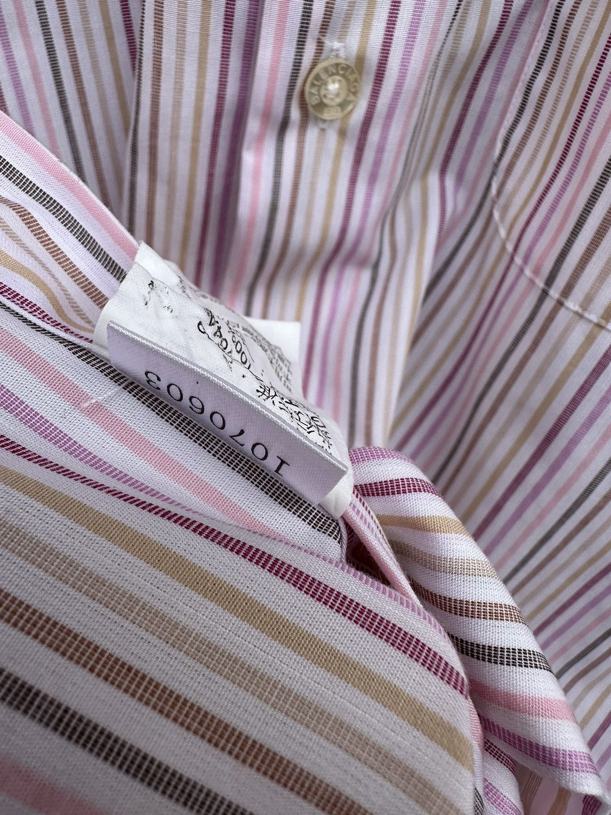 Balenciaga Balenciaga BB oversized striped coloured pocket shirt Size US L / EU 52-54 / 3 - 8 Thumbnail