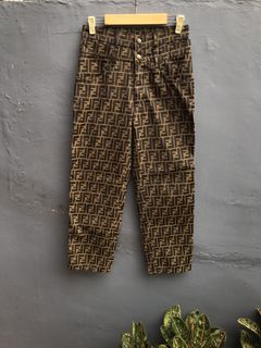Fendi Zucca printed straight trousers #41 – AMORE Vintage Tokyo