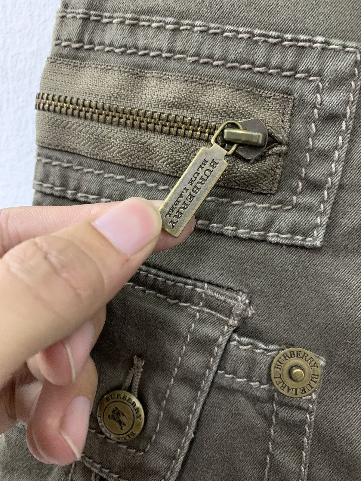Burberry Burberry Multi Pocket Cargo Pants Skinny Flare Blue Label Size 27" / US 4 / IT 40 - 4 Thumbnail