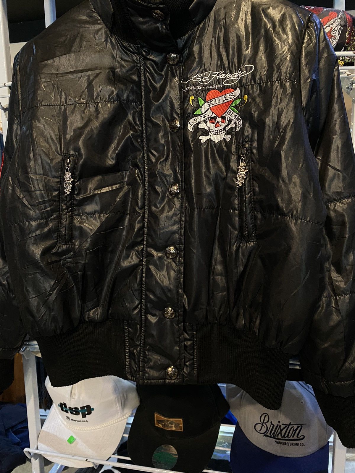 Ed Hardy 🔥Ed Hardy Christian Audigier Embroidery Puffer Jacket RARE Size US S / EU 44-46 / 1 - 12 Thumbnail
