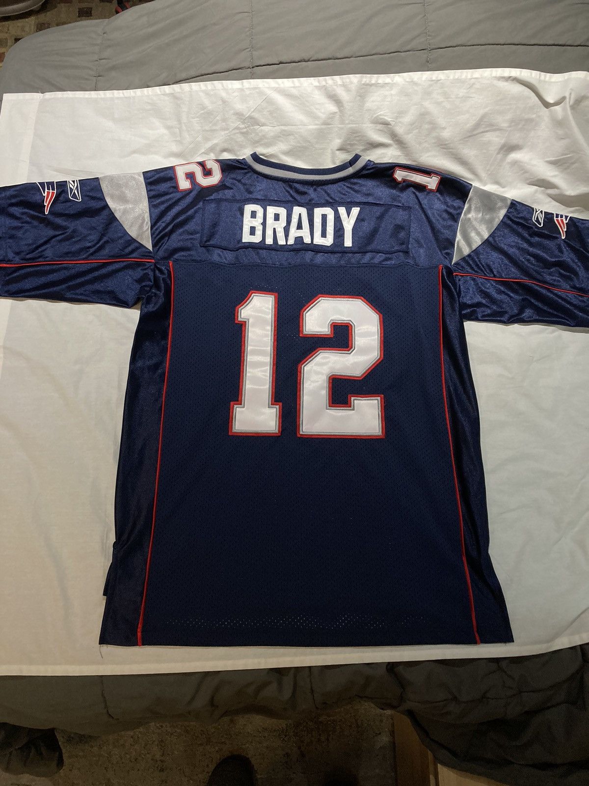 Reebok 2002-2011 Sewn Reebok Tom Brady Jersey, size 54