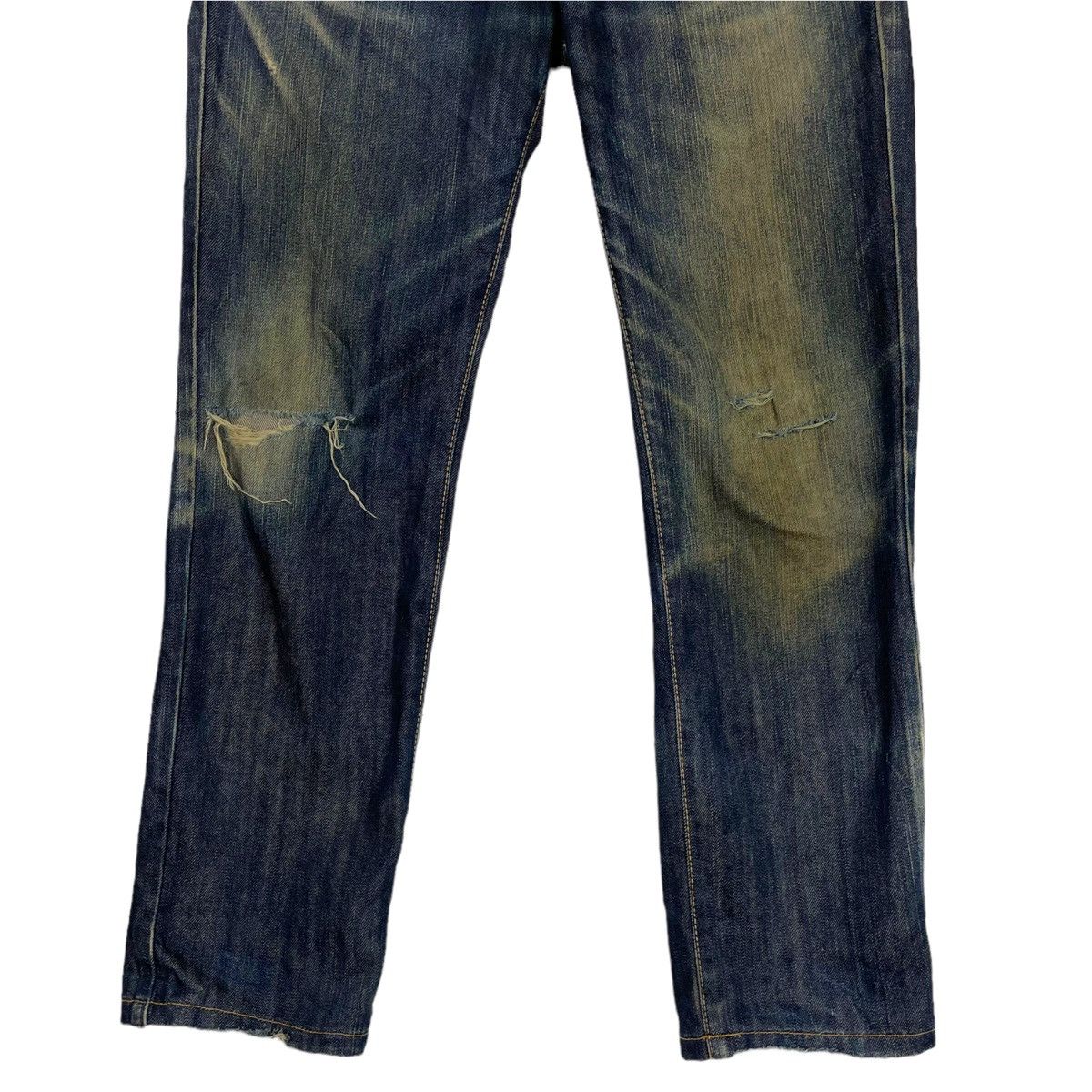If Six Was Nine × Japanese Brand 💰OFFER💰💥EDWIN JAPAN THRASHED DESIGN DENIM JEANS Size US 30 / EU 46 - 4 Thumbnail