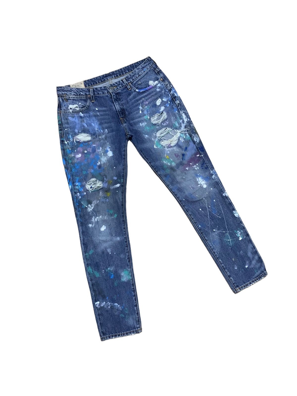 Polo Ralph Lauren Polo Ralph Lauren Astor Jillian Wash Paint Splatter Jeans Size US 32 / EU 48 - 7 Thumbnail
