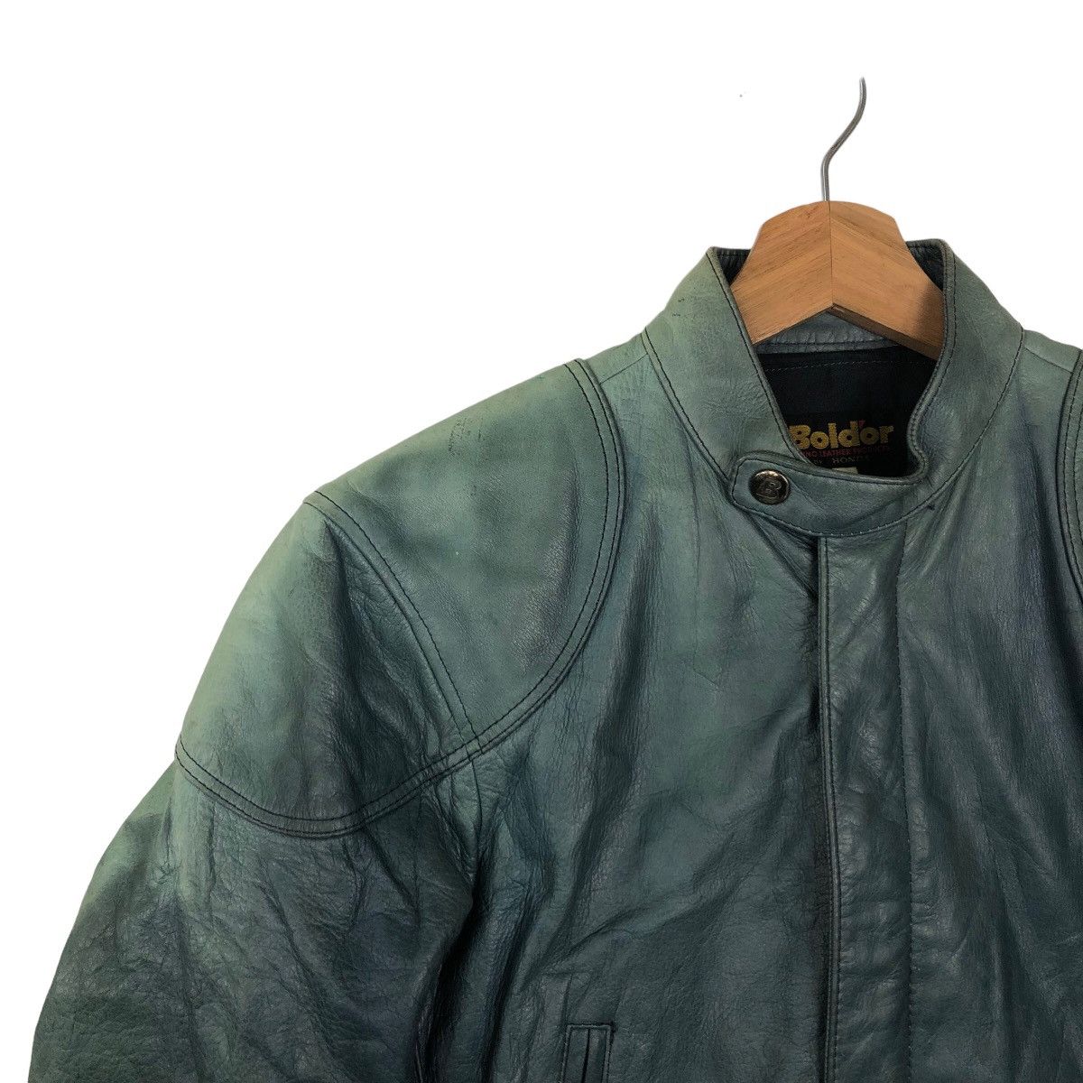 Japanese Brand VINTAGE RACING MOTORCYCLE LEATHER JACKET BOLDOR BY HONDA Size US M / EU 48-50 / 2 - 6 Thumbnail
