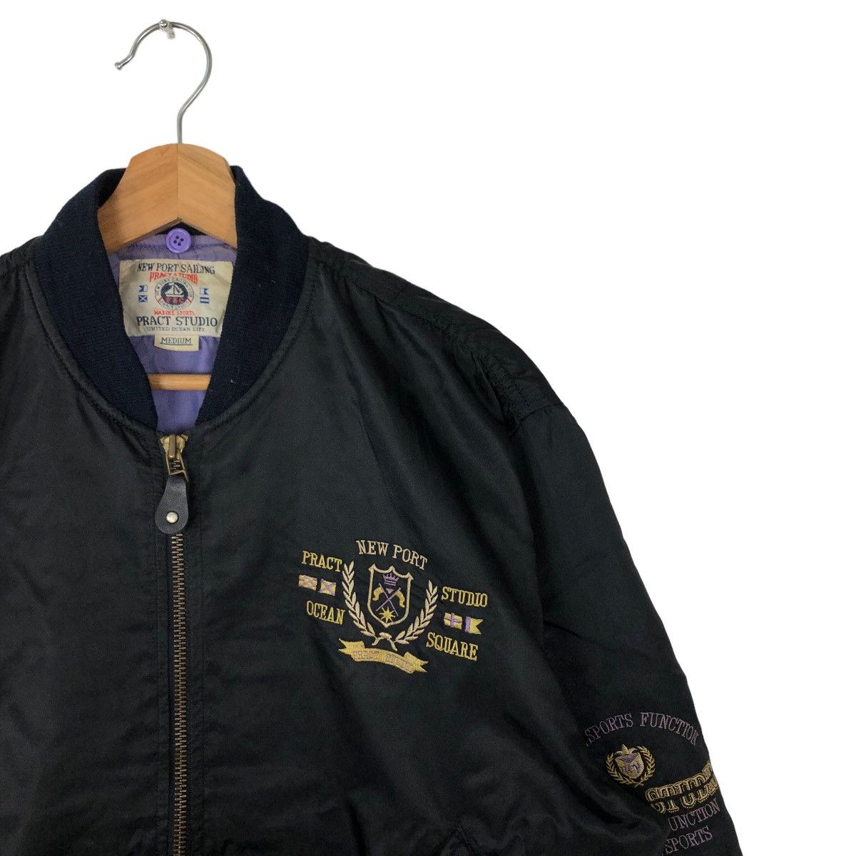 Japanese Brand VINTAGE BOMBER JACKET PRACT STUDIO JAPAN BIG LOGO Size US M / EU 48-50 / 2 - 5 Thumbnail