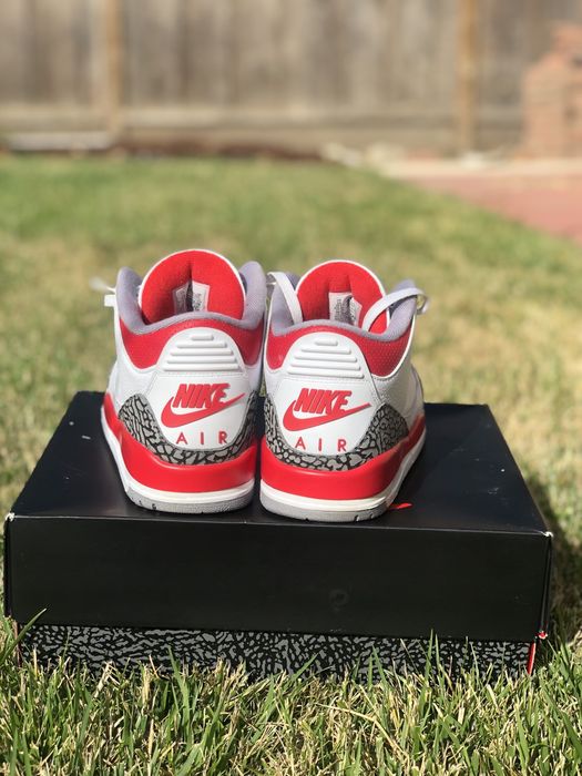 mens air jordan 3 retro fire red cement