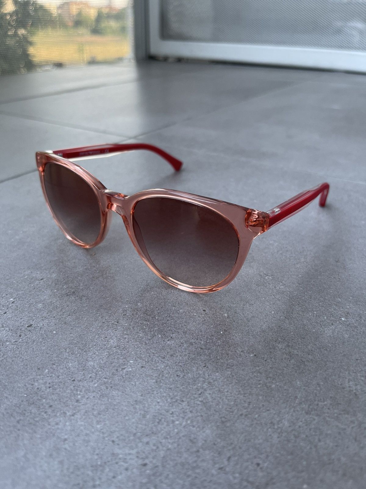Emporio Armani Emporio Armani EA4003 5070/13 Peach Red Sunglasses Size ONE SIZE - 2 Thumbnail