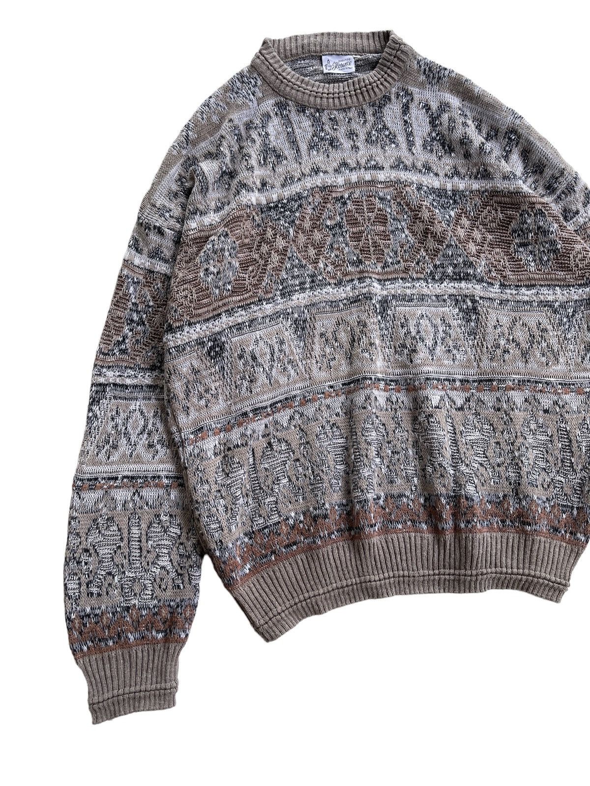 Vintage Vintage Maglificio Florence Cable Knitted Native Sweater Size US L / EU 52-54 / 3 - 4 Thumbnail