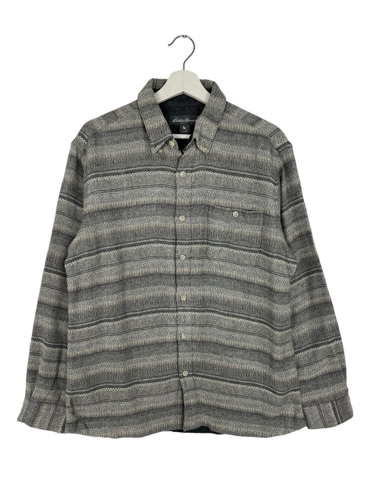 Eddie Bauer × Vintage 🔥 VINTAGE EDDIE BAUER WOOL STRIPE SHIRT CPO JACKET Size US M / EU 48-50 / 2 - 5 Thumbnail