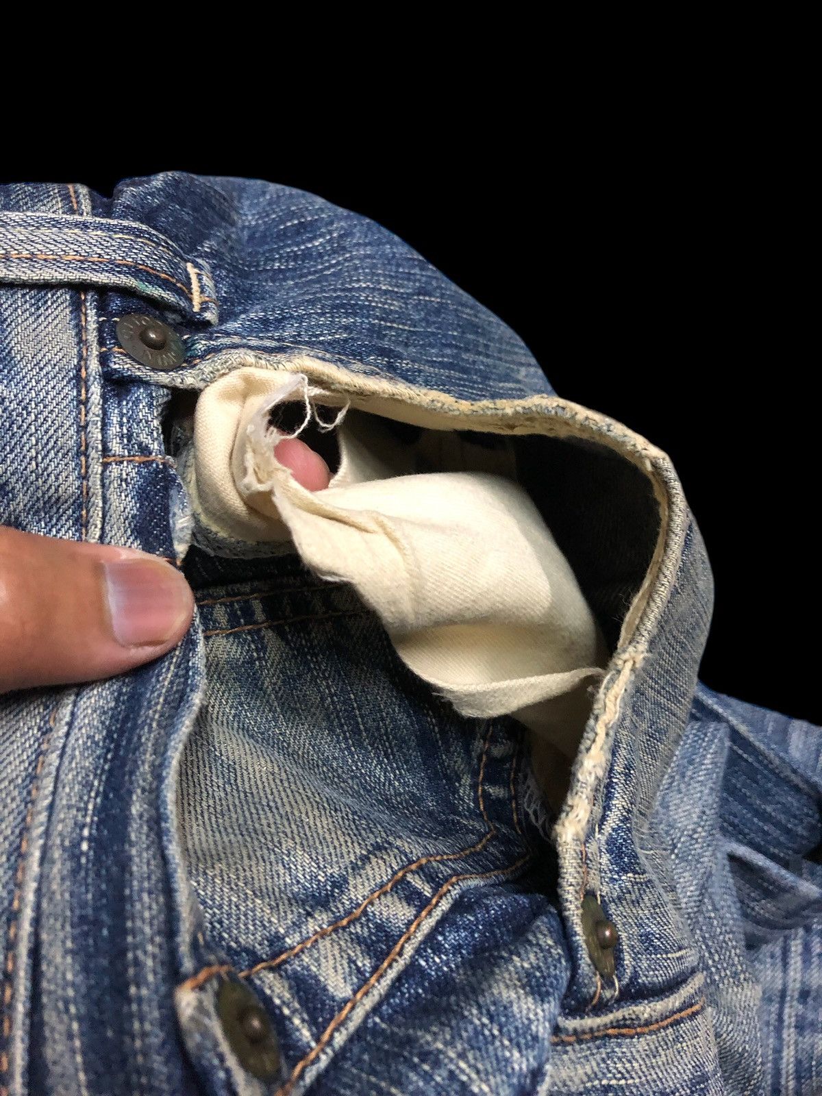 Edwin FLARED⚡️⚡️EDWIN BLUE TRIP DISTRESSED DENIM Size US 32 / EU 48 - 6 Thumbnail