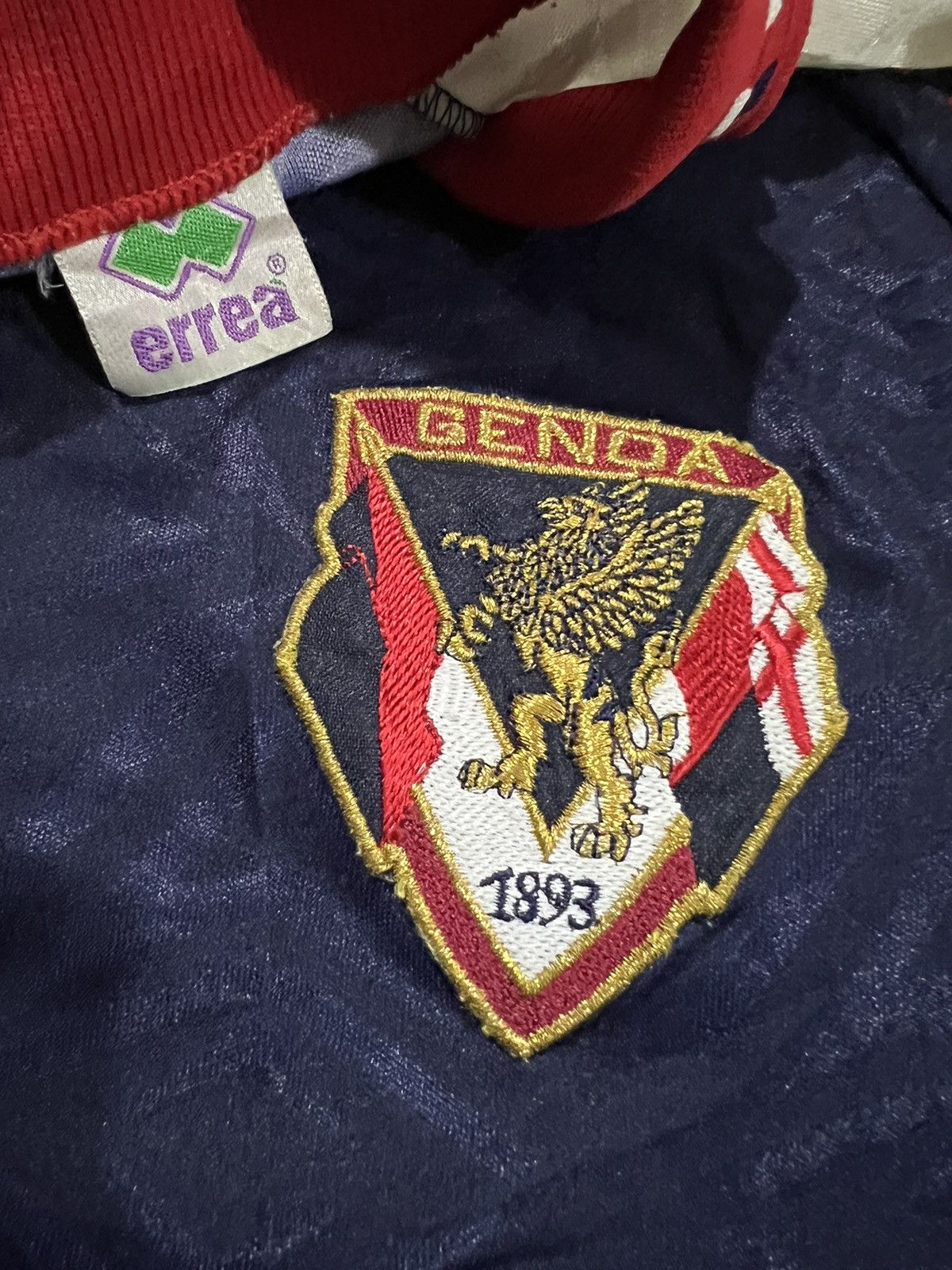 Vintage 1993-94 Errea Genoa FC 🇮🇹 Jersey Kit Juv Milan Napoli #7 Size US M / EU 48-50 / 2 - 8 Thumbnail