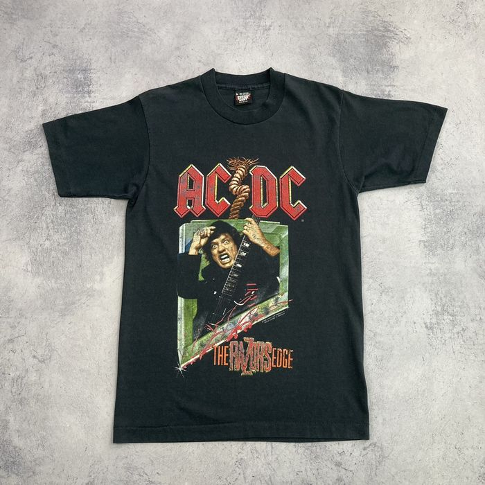 Vintage Vintage AC/DC The Razors Edge world tour rock rare tee 1990 ...