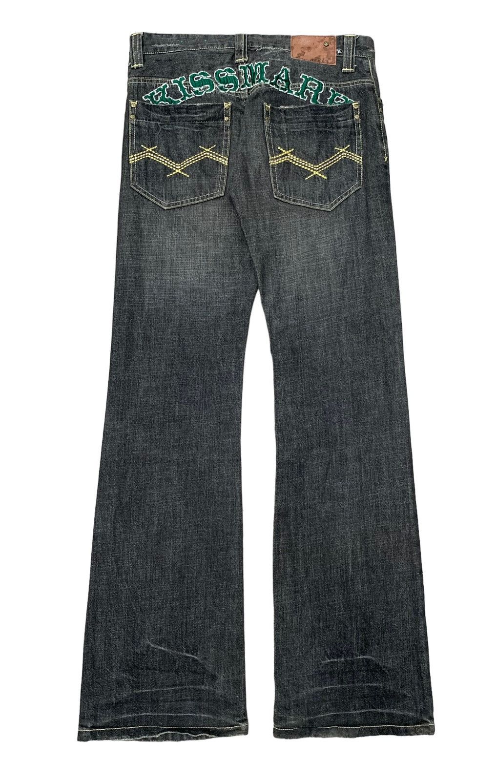 Designer × Japanese Brand × Vintage Rare Design Vintage Kiss Mark Big Logo Spell Out Jeans 1990s Size US 32 / EU 48 - 1 Thumbnail