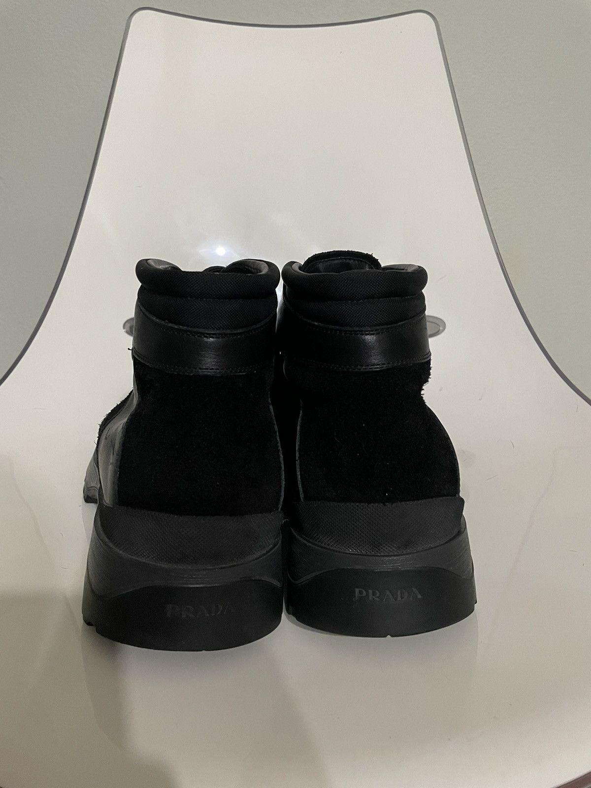Prada Black Suede Prada Hiking Boots Size US 9.5 / EU 42-43 - 5 Thumbnail