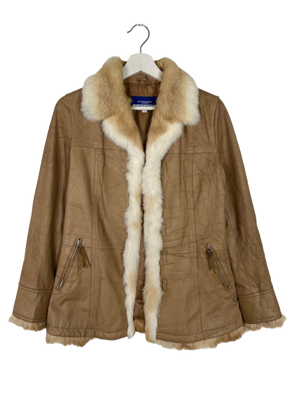 Burberry 🔥 BURBERRY LONDON BLUE LABEL REAL FUR TRIM Size M / US 6-8 / IT 42-44 - 5 Thumbnail
