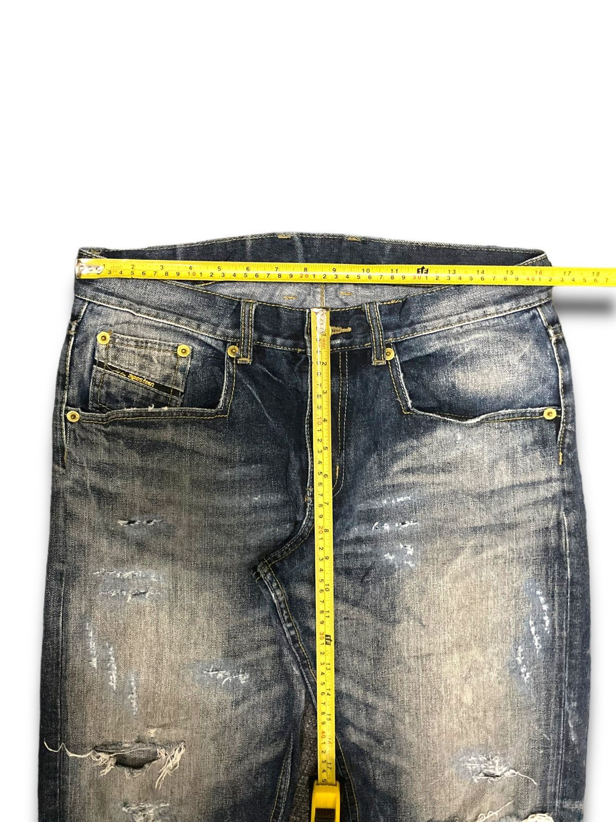 Japanese Brand Vintage 90s Punk Apestein Gold Line Jeans Size US 34 / EU 50 - 18 Thumbnail