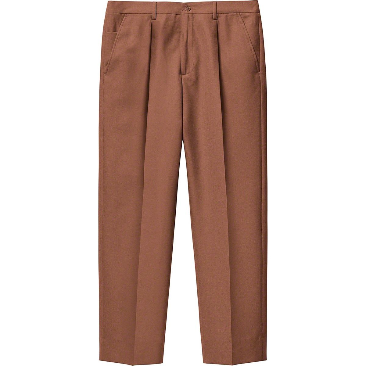 Supreme Supreme brown pleated trouser | Grailed