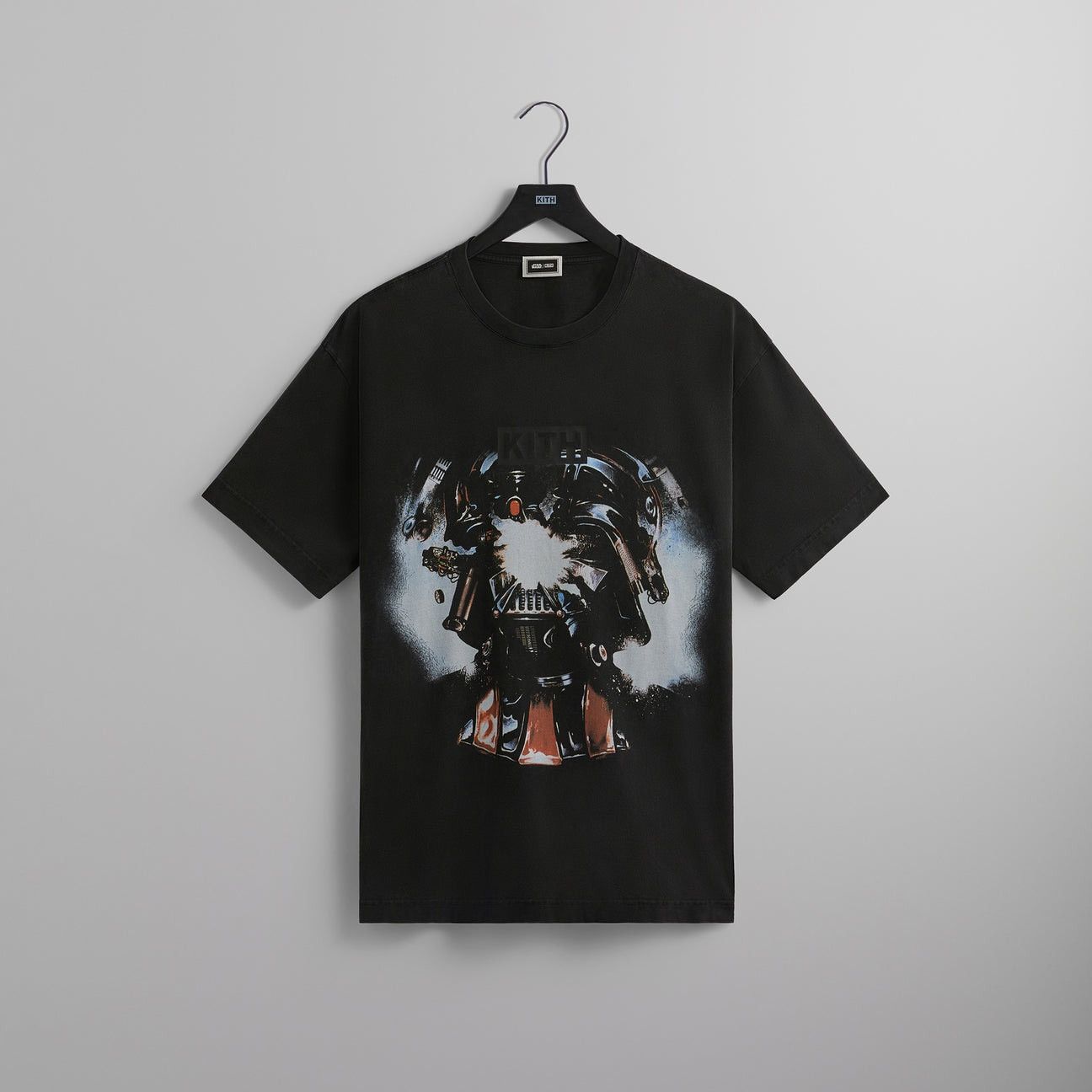 image of Kith x Star Wars Exploding Darth Vader Vintage Tee in Black, Men's (Size XL)