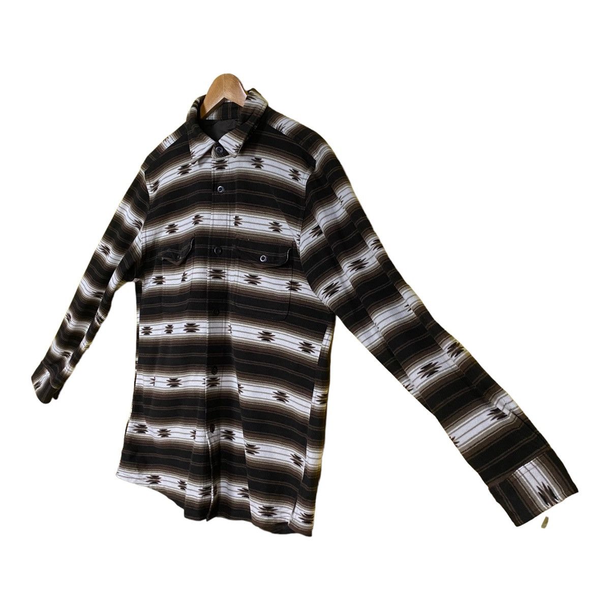 Flannel × Japanese Brand × Uniqlo Uniqlo Flannel Fleece Shirts Double Pocket Button Up Size US XL / EU 56 / 4 - 3 Thumbnail