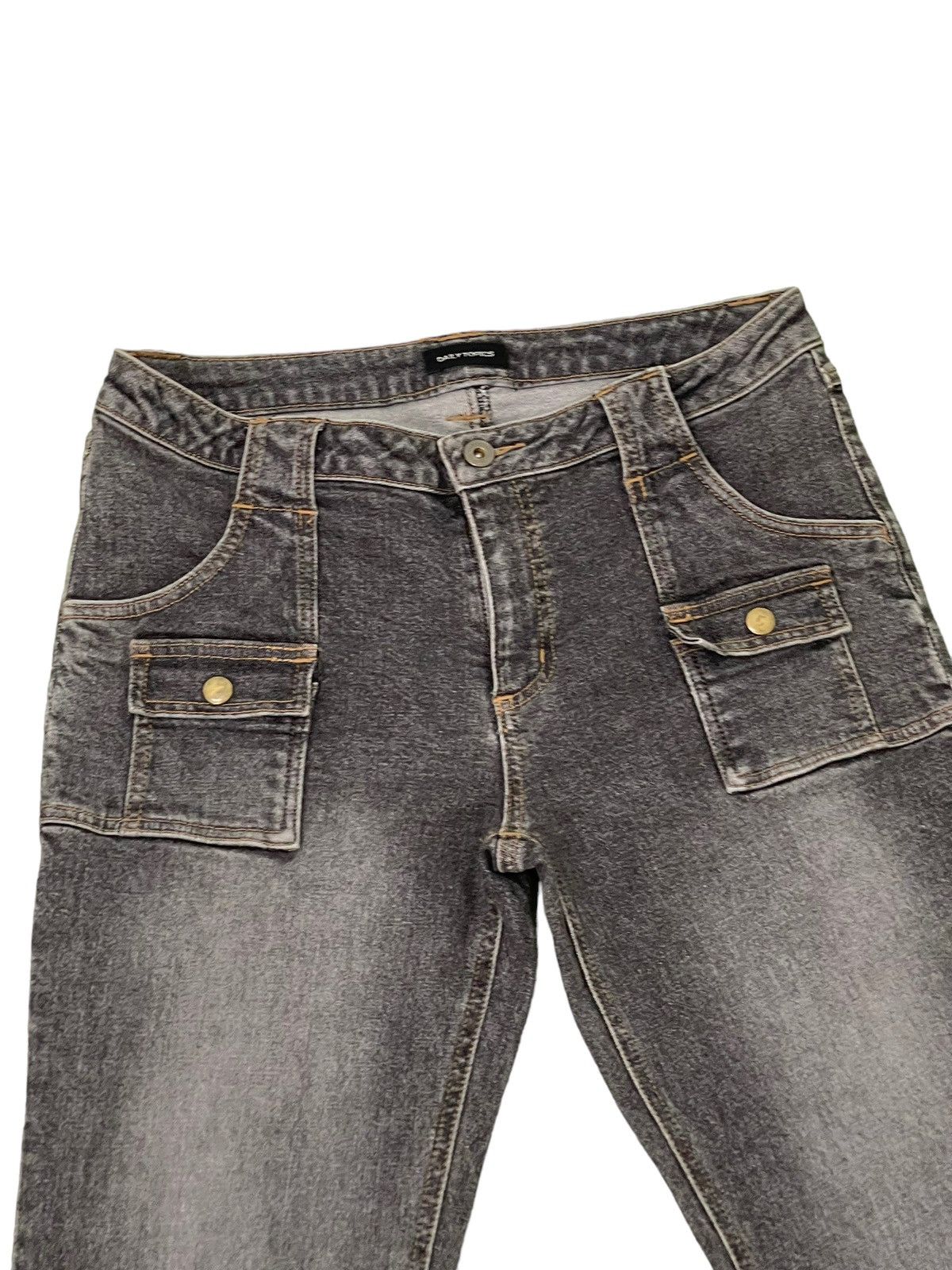Japanese Brand Flare Skinny Jeans Daily Topic Distres Stretch Boot Cut 6🟦1 Size US 31 - 8 Thumbnail
