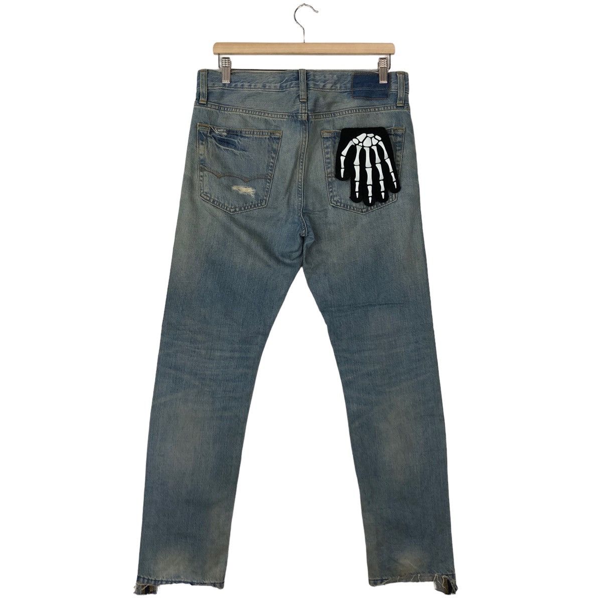 Japanese Brand VINTAGE DISTRESSED DENIM JEANS AMERICAN EAGLE PUNK DESIGN Size US 32 / EU 48 - 5 Thumbnail