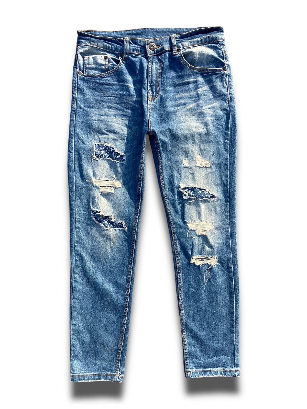 Japanese Brand Archival Like Kapital Distressed Japanese Jeans Size US 31 - 1 Thumbnail