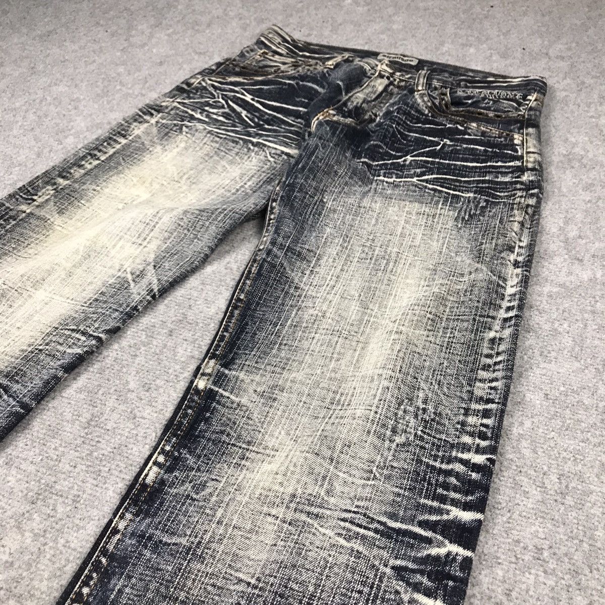 Japanese Brand FLARE JEANS🔥SIRMIONE FADED DENIM PANTS Size US 28 / EU 44 - 3 Thumbnail
