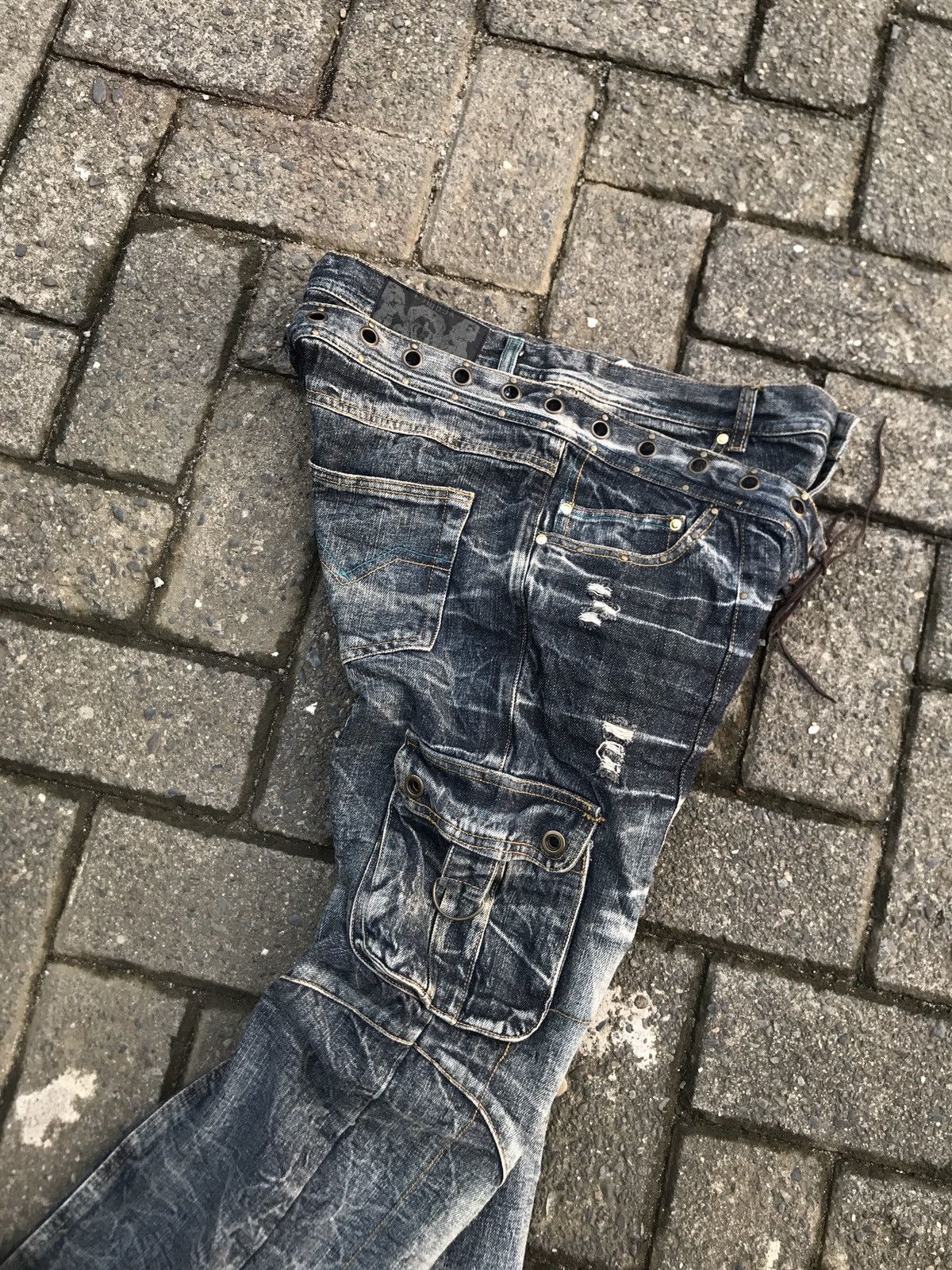 Japanese Brand Japanese brand Lowbox double waist denim Size US 33 - 8 Thumbnail