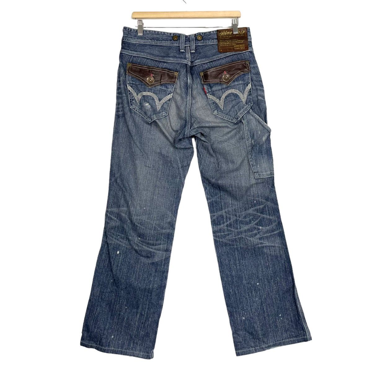 Edwin × Japanese Brand × Le Grande Bleu (L.G.B.) 💥FLARE BLUE TRIP EDWIN JAPAN FLARE DENIM JEAN Size US 34 / EU 50 - 7 Thumbnail