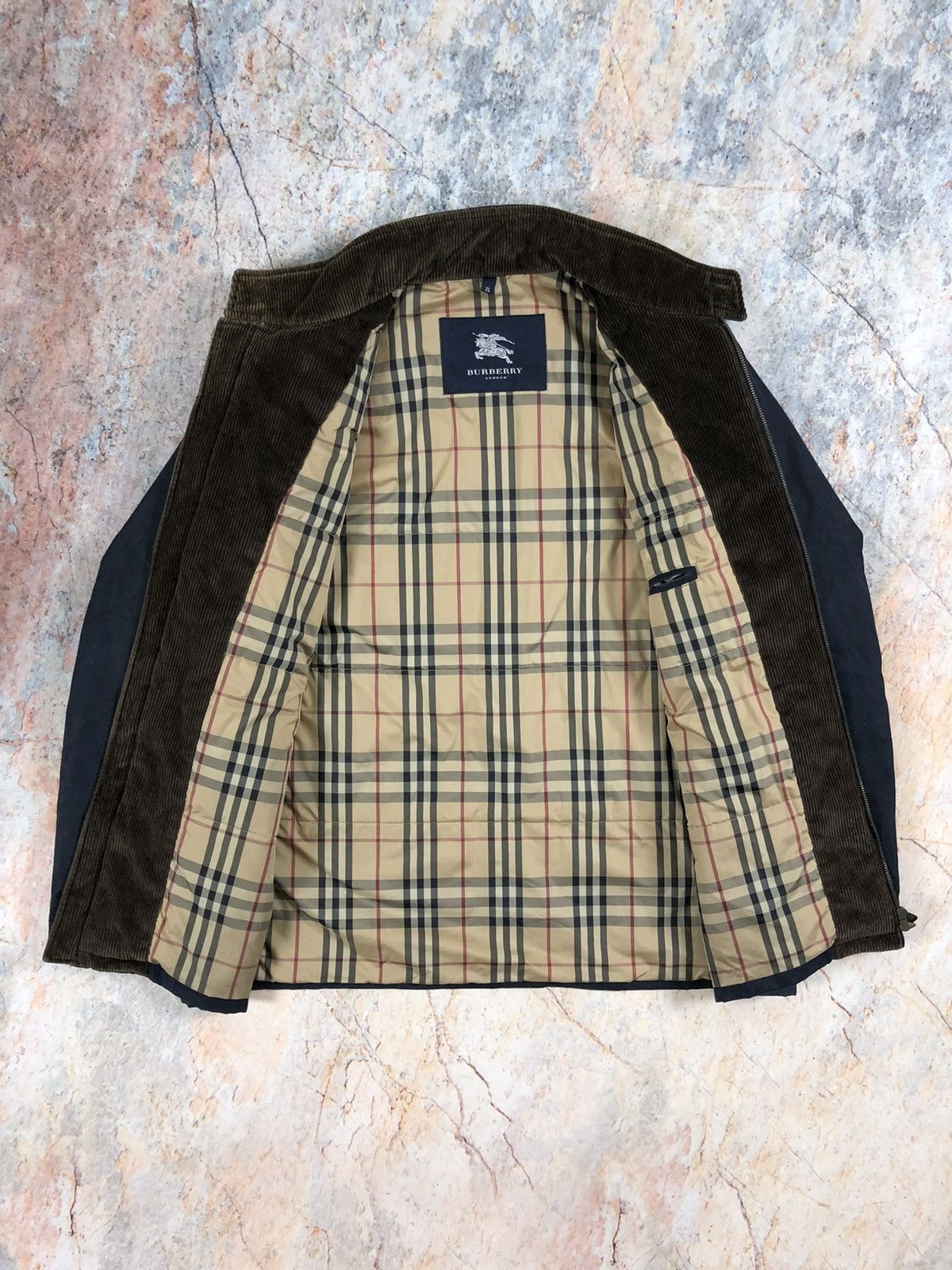 Burberrys vintage navy jacket coat