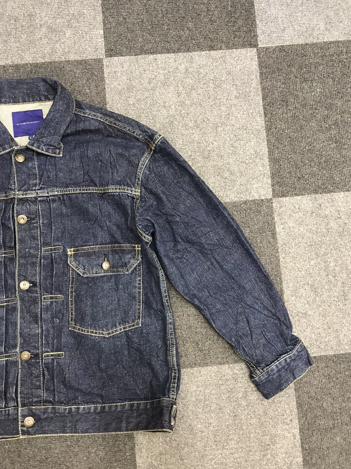 Japanese Brand SEVENDAYS=SUNDAYS Type 2 Oversize Trucker Jacket Size L / US 10 / IT 46 - 4 Thumbnail