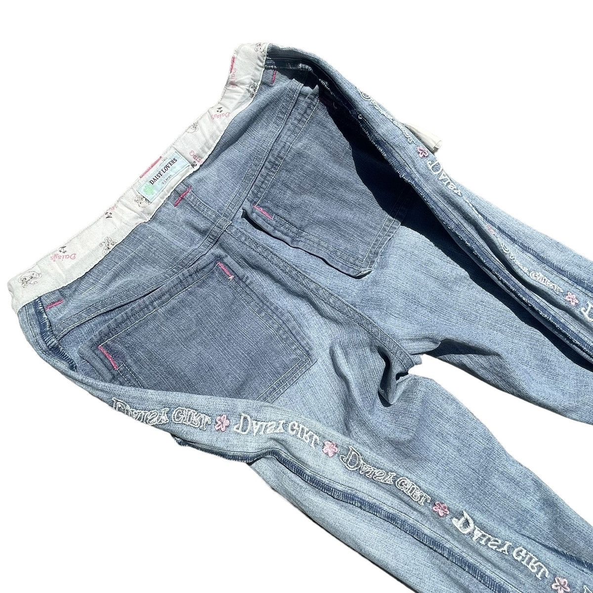 Hysteric Glamour 🇯🇵 DAISY LOVERS EMBROIDERED SIDE TAPE FLARE DENIM PANTS Size 28" / US 6 / IT 42 - 12 Thumbnail