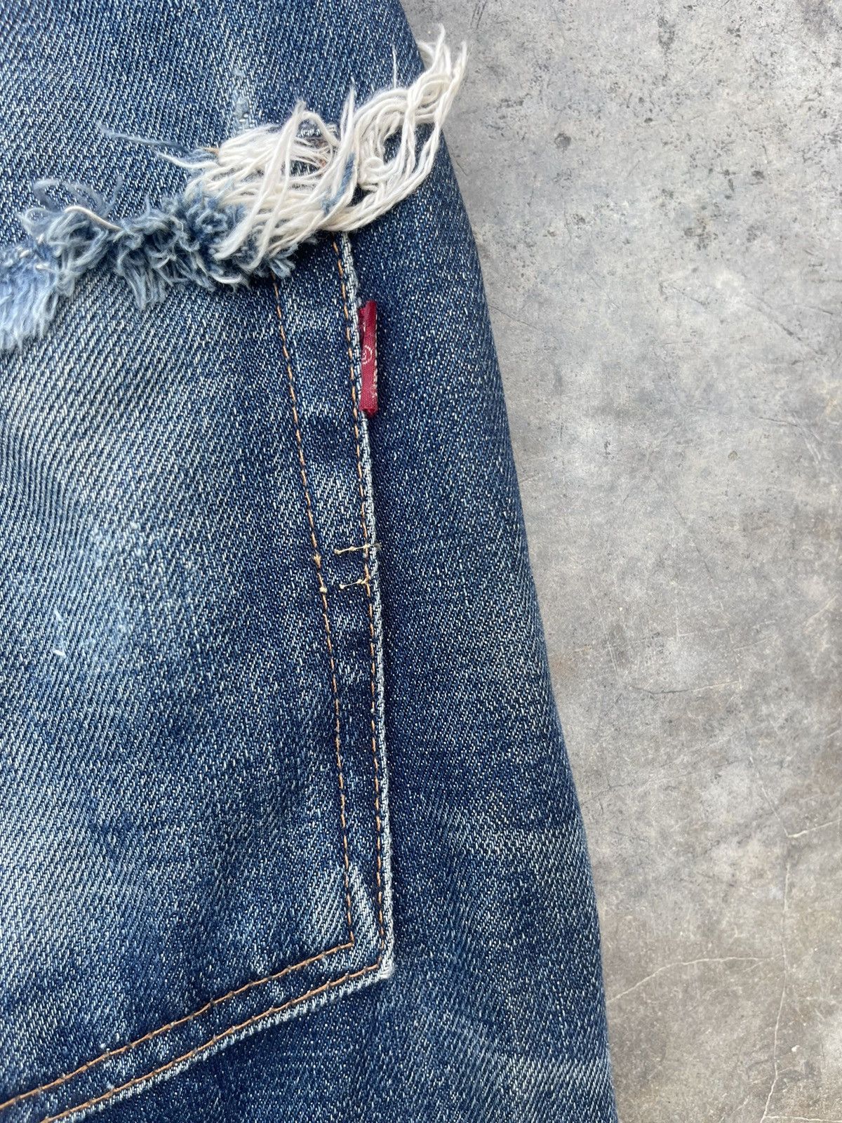Edwin Vintage Edwin 505 Straight Cut Distressed Baggy Jeans Size US 32 / EU 48 - 17 Thumbnail