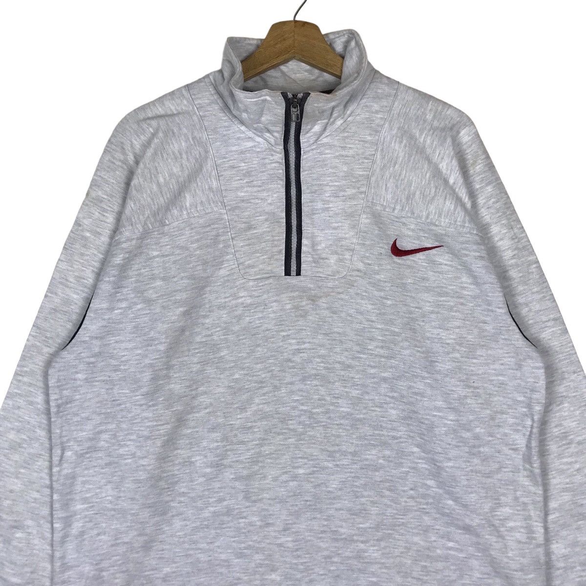 Nike Small Logo Quarter Zip Pullover Jumper Sweatshirt