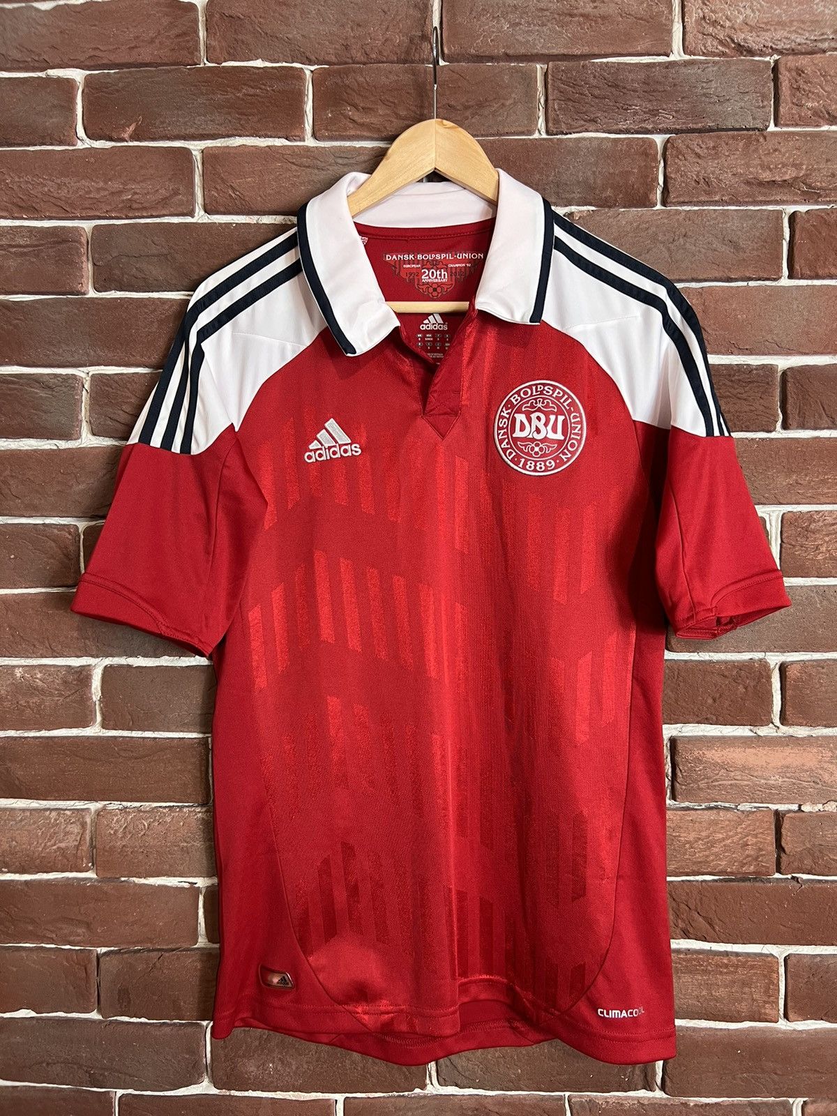 Adidas Rare Vintage Adidas Dansk Boldspil Y2K L Jersey Soccer Kit Size US S / EU 44-46 / 1 - 1 Thumbnail