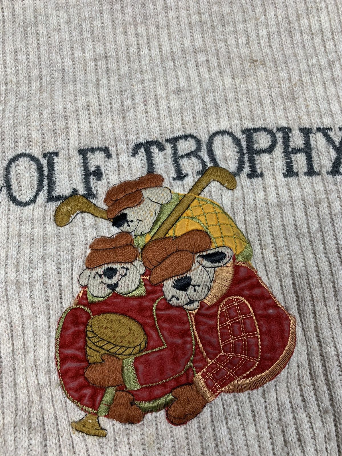 Vintage Vintage 90s / 00s Funny Sweater Sweatshirt Knit Golf Trophy Size US XL / EU 56 / 4 - 4 Thumbnail