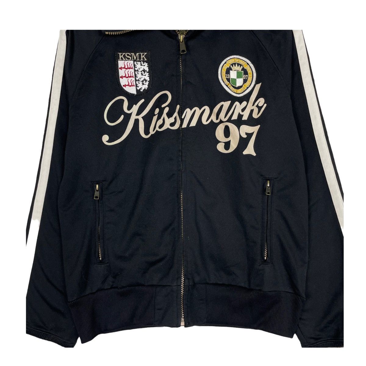 Japanese Brand × KISS 💥Y2K KISSMARK RACING JAPAN ZIPPER SWEATER Size US M / EU 48-50 / 2 - 5 Thumbnail