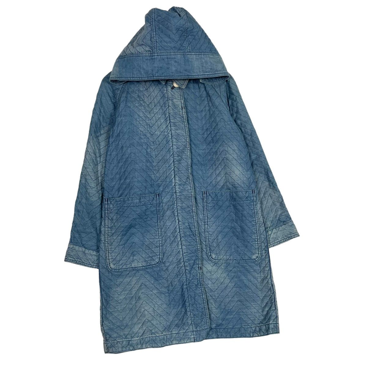 45rpm × Indigo × Japanese Brand 💥DAMA DYED DENIM HOODED PARKA JACKET Size US M / EU 48-50 / 2 - 3 Thumbnail