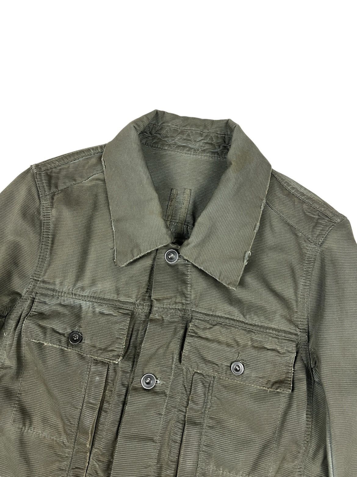 Rick Owens Archive FW07 Rick Owens DRKSHDW Waxed Grosgrain Jacket Size US S / EU 44-46 / 1 - 5 Thumbnail
