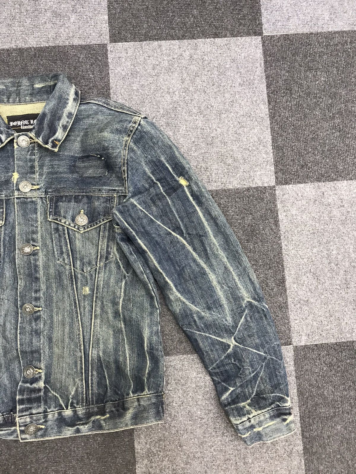 Japanese Brand POINT LOMA Japan Distressed Slim Fit Denim Jacket Size US S / EU 44-46 / 1 - 4 Thumbnail