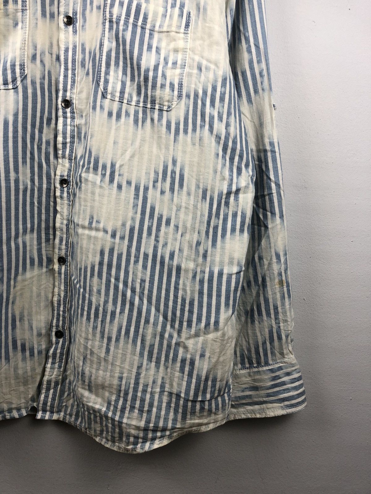 Le Grande Bleu (L.G.B.) I.N.C Concept Acid Wash Tie Dyed Button Up Shirt Size US L / EU 52-54 / 3 - 5 Thumbnail