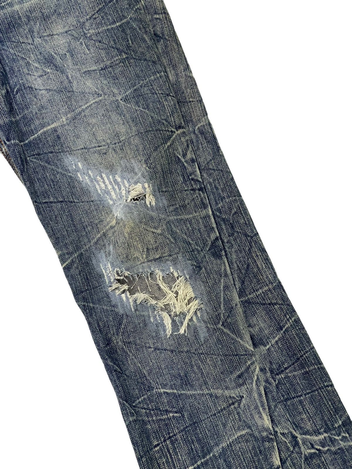 Japanese Brand Flare Jeans Nylaus Distress Acid Wash Boot Cut 5🟦7T Size US 33 - 7 Thumbnail
