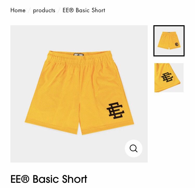 Eric Emanuel Eric Emanul Basic Shorts Yellow | Grailed