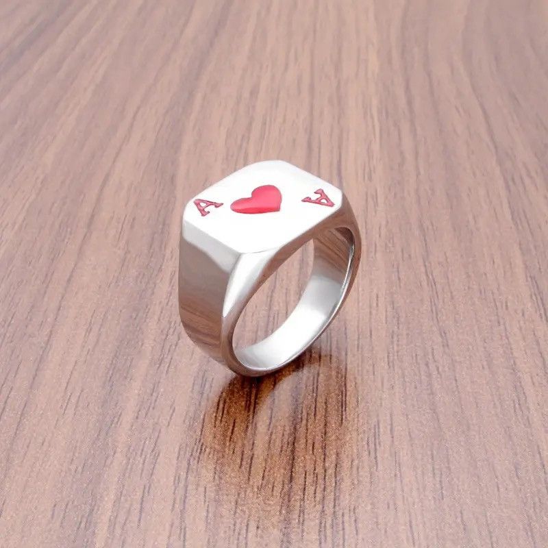 Jewelry Ace of Hearts Playing Cards Ring Size ONE SIZE - 5 Thumbnail